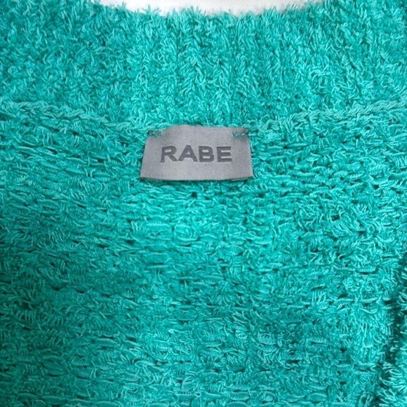 Rabe Open Front Cardigan. Turquoise - Picture 6 of 8